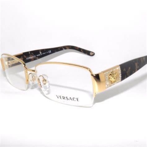 versace gold oval frames|versace gold trim glasses.